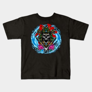 Samurai Skull Kids T-Shirt